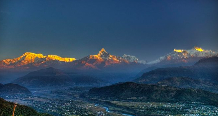 Morning View from Sarangot Pokhara Nepal